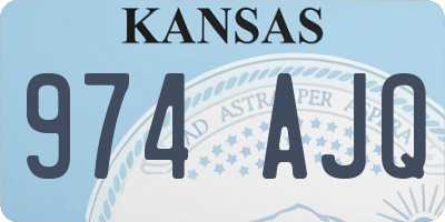 KS license plate 974AJQ