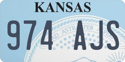 KS license plate 974AJS