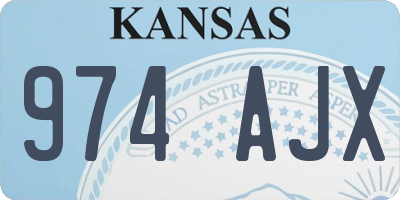 KS license plate 974AJX