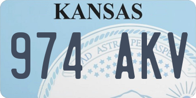 KS license plate 974AKV