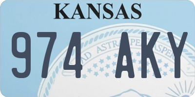 KS license plate 974AKY