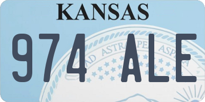 KS license plate 974ALE