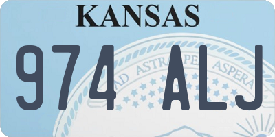 KS license plate 974ALJ
