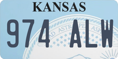 KS license plate 974ALW
