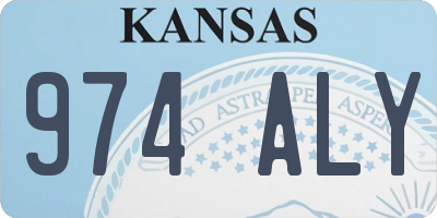KS license plate 974ALY