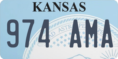 KS license plate 974AMA