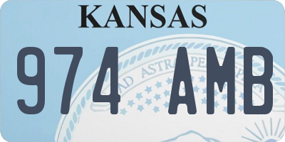 KS license plate 974AMB