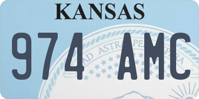 KS license plate 974AMC