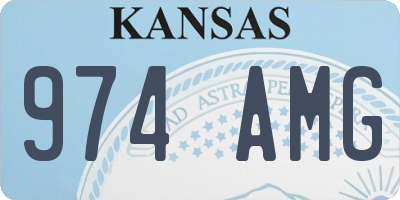 KS license plate 974AMG