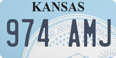 KS license plate 974AMJ