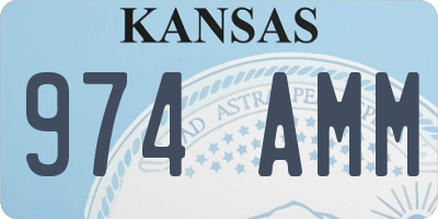 KS license plate 974AMM