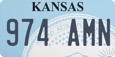 KS license plate 974AMN