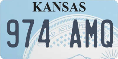 KS license plate 974AMQ