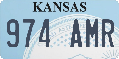 KS license plate 974AMR