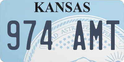KS license plate 974AMT