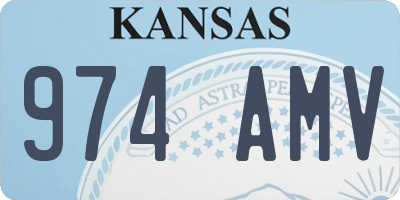 KS license plate 974AMV