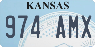 KS license plate 974AMX