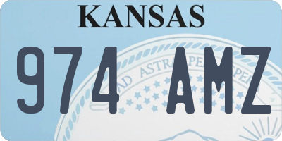 KS license plate 974AMZ