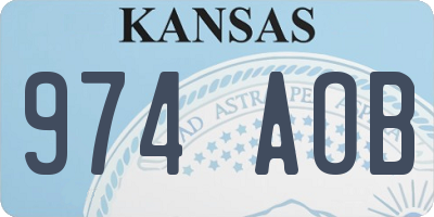 KS license plate 974AOB