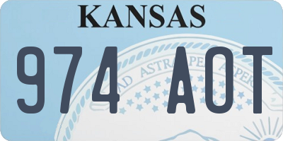 KS license plate 974AOT