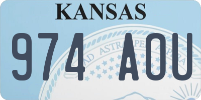 KS license plate 974AOU