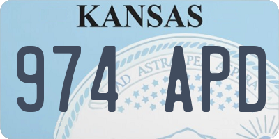 KS license plate 974APD