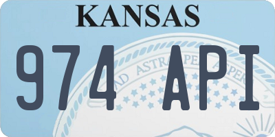 KS license plate 974API