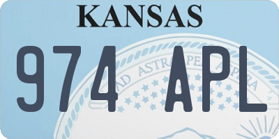 KS license plate 974APL