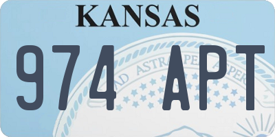 KS license plate 974APT