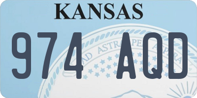KS license plate 974AQD