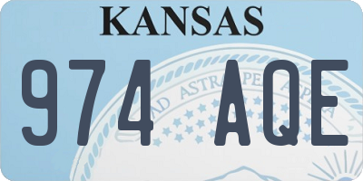 KS license plate 974AQE