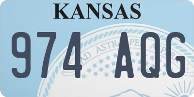 KS license plate 974AQG