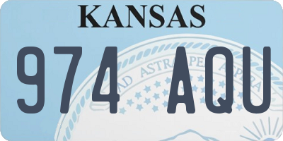 KS license plate 974AQU