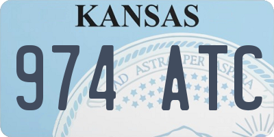 KS license plate 974ATC