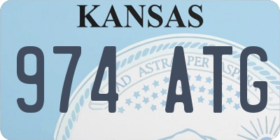 KS license plate 974ATG