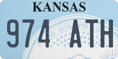 KS license plate 974ATH