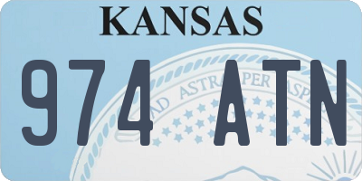 KS license plate 974ATN