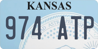 KS license plate 974ATP