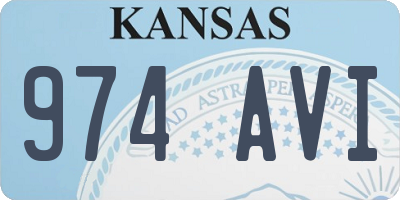 KS license plate 974AVI