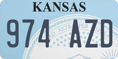 KS license plate 974AZD