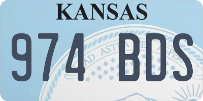 KS license plate 974BDS