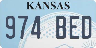KS license plate 974BED