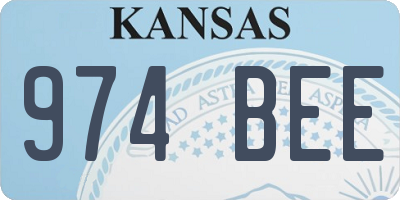 KS license plate 974BEE