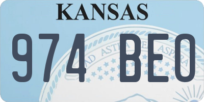 KS license plate 974BEO