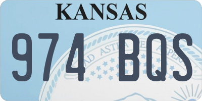 KS license plate 974BQS