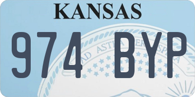 KS license plate 974BYP