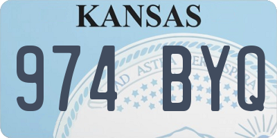 KS license plate 974BYQ