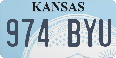 KS license plate 974BYU