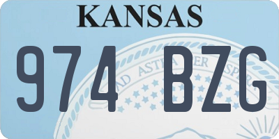 KS license plate 974BZG