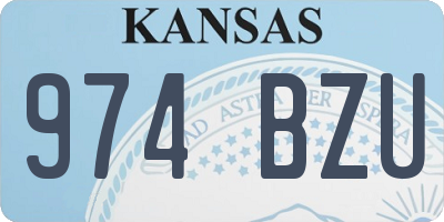 KS license plate 974BZU